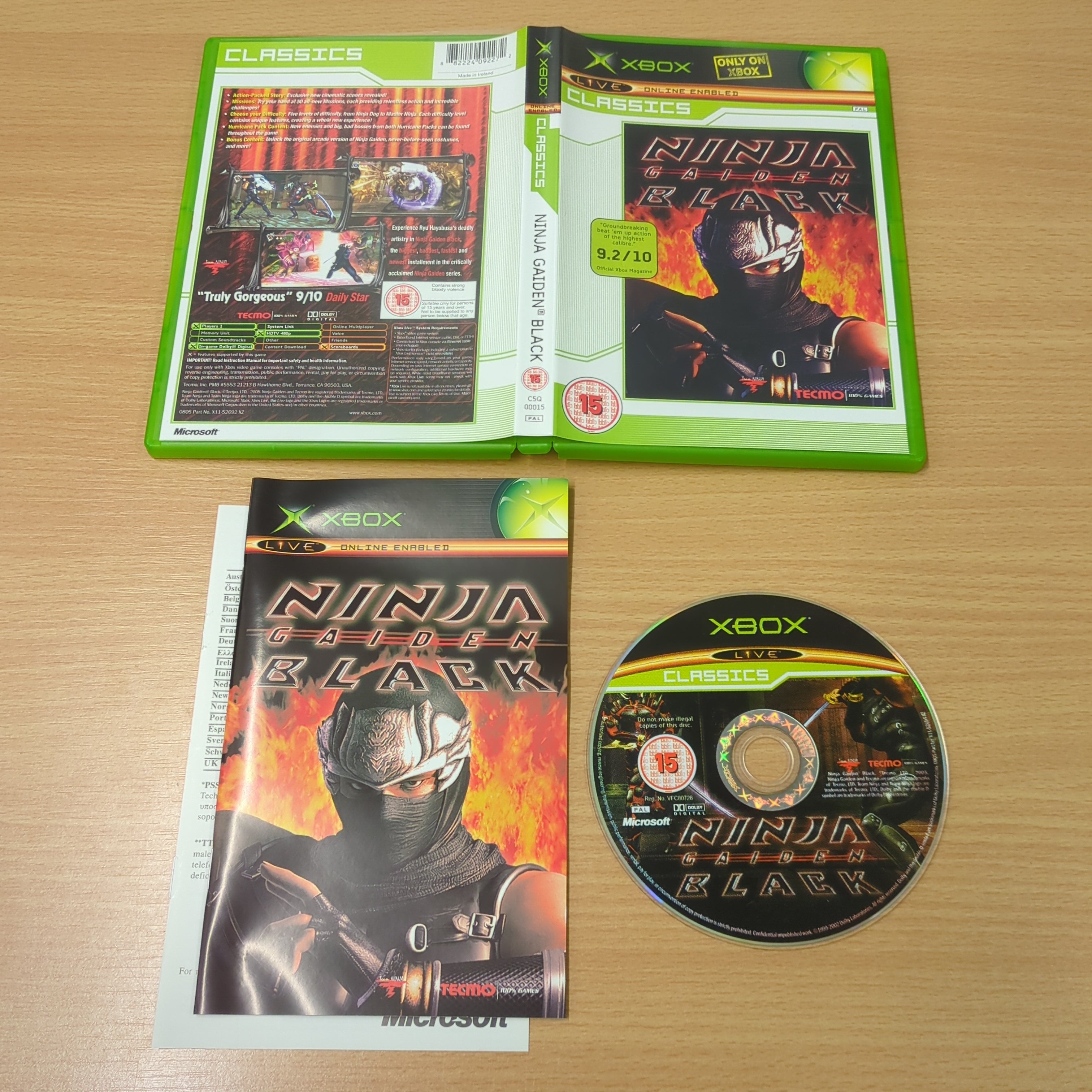 Ninja Gaiden Black (Classics) original Xbox game Ninja Gaiden Black (Classics) original Xbox game